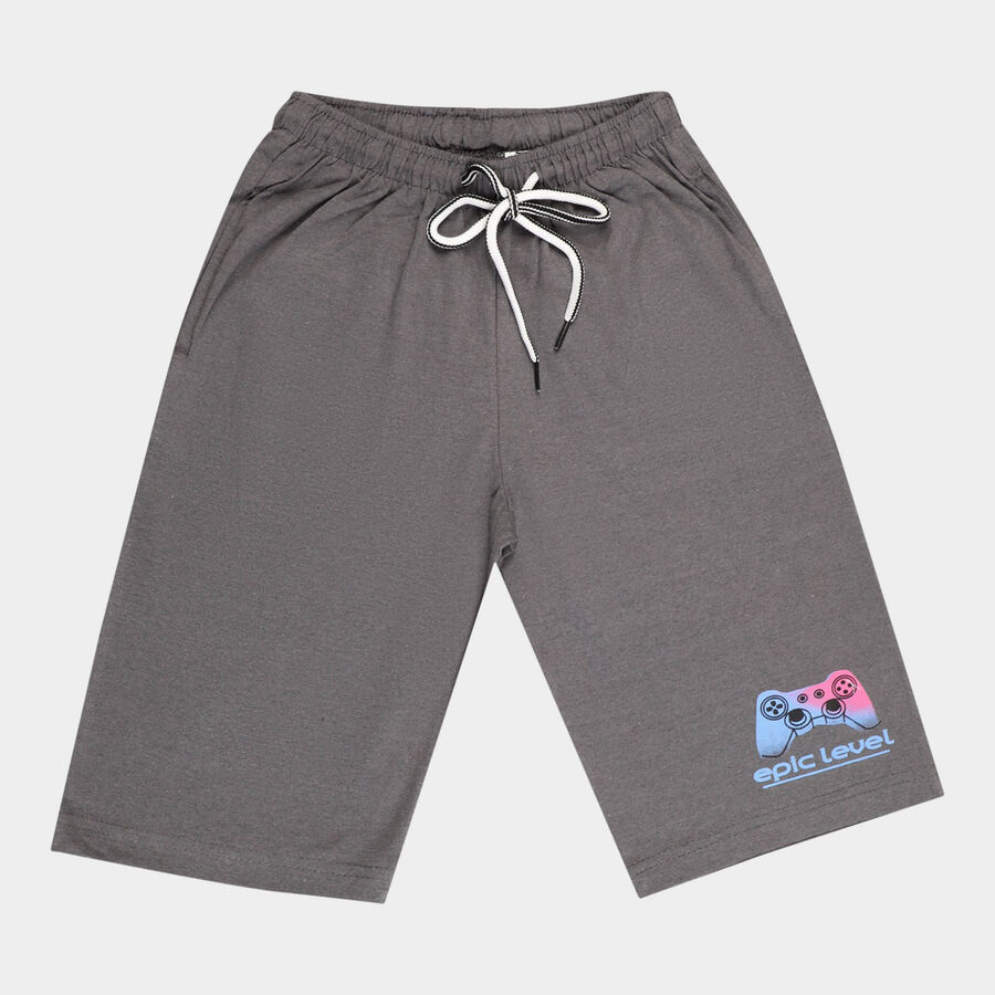 Boys Solid Jamaican, Charcoal, large image number null
