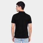 Men's Black Polo Neck Polo T-Shirt, Black, small