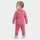 Infants Purple Cotton Round Neck Lounge Set Hipster Set, Purple, small
