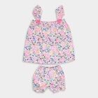 Infant Girl's Short Set, Pink, small image number null