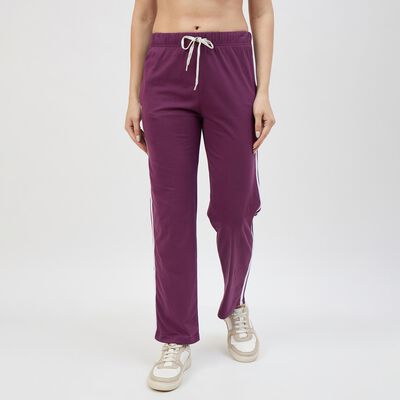 Women's Wine Regular Fit Track Pants