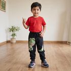 Boys' Navy Blue Dinosaur Printed Jogger Pyjama, Navy Blue, small