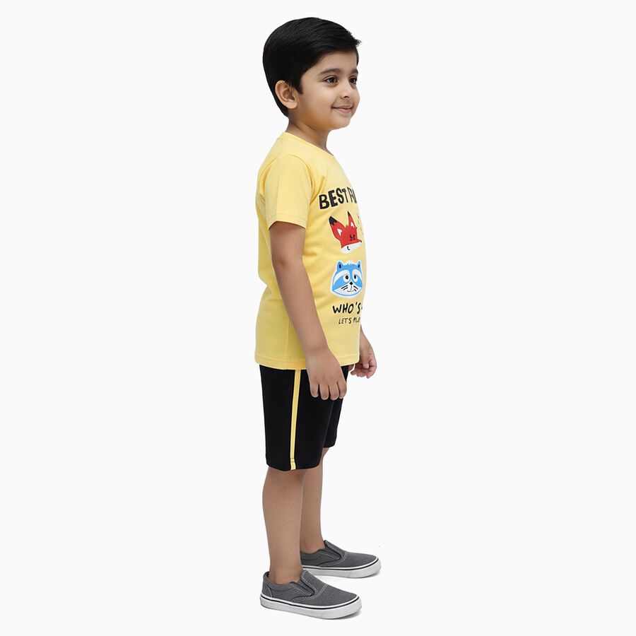 Boys' Knit Baba Suit, पीला, large image number null