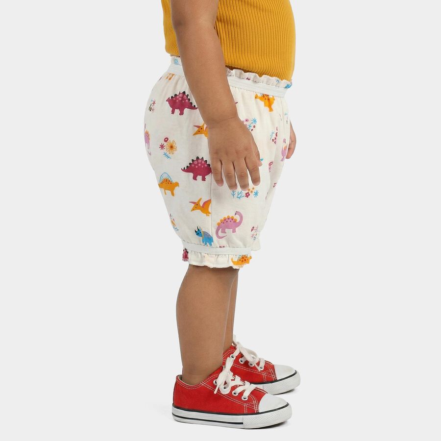 Infants White Regular Fit Solid Bloomers, ऑफ व्हाइट, large
