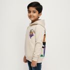 Boys Light Beige Hooded Neck Casual Sweatshirt, गहरा पीला, small image number null