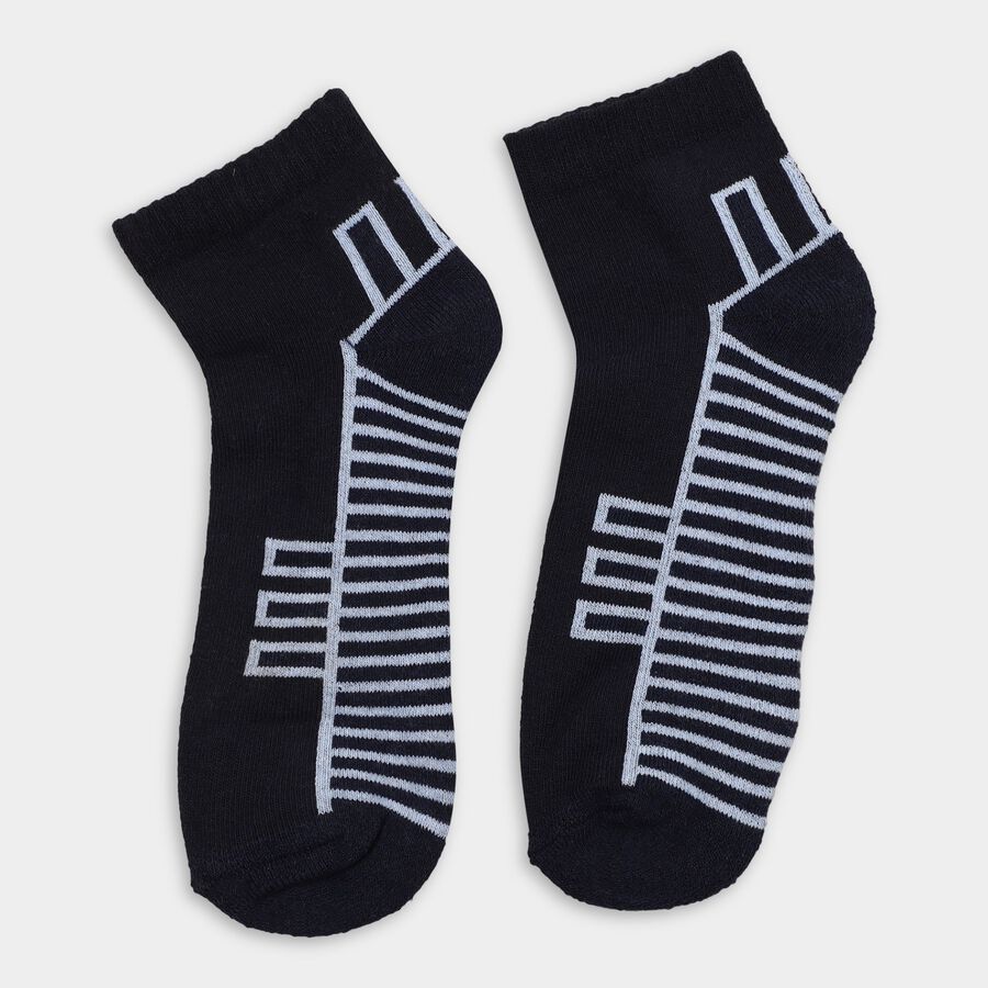 Men's Socks (Pack of 3), नेवी ब्लू, large