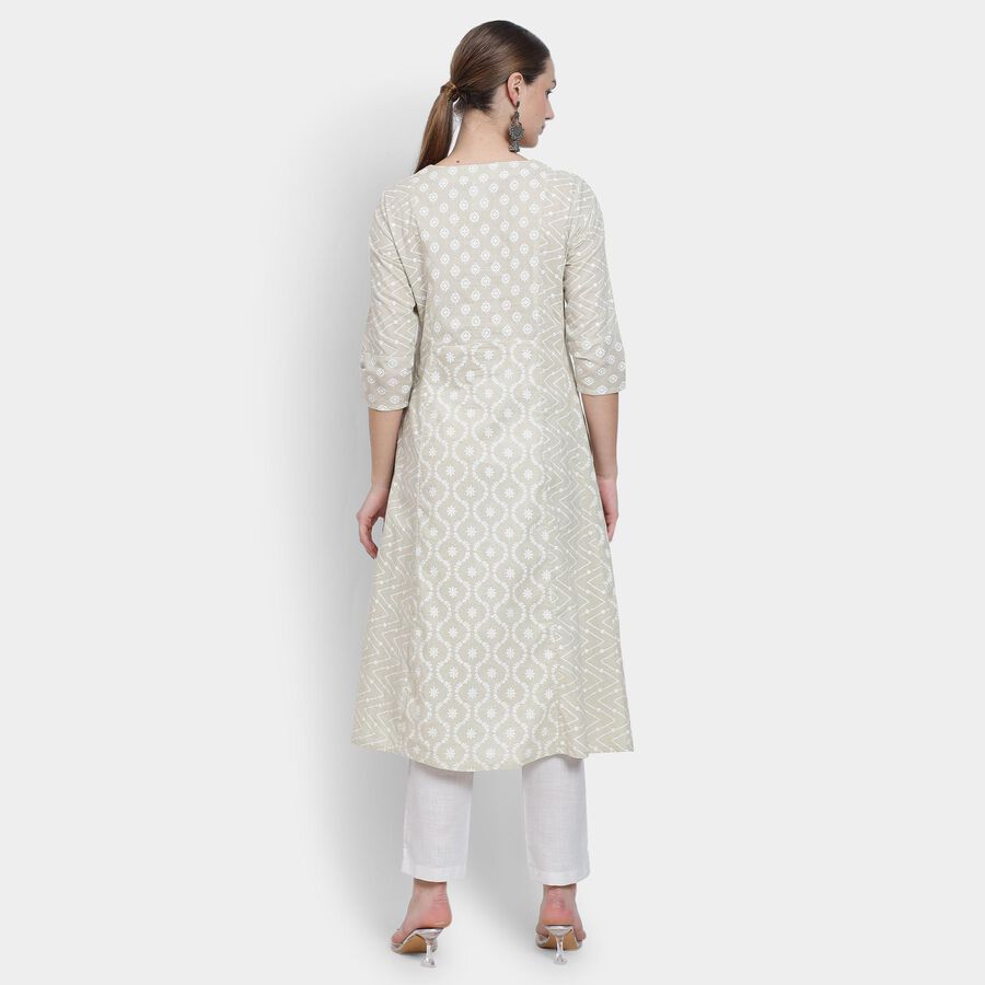 Ladies' 100% Cotton Kurta, Beige, large image number null