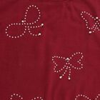 Girls Deep Burgundy Crew Neck Casual Sweatshirt, वाइन, small image number null