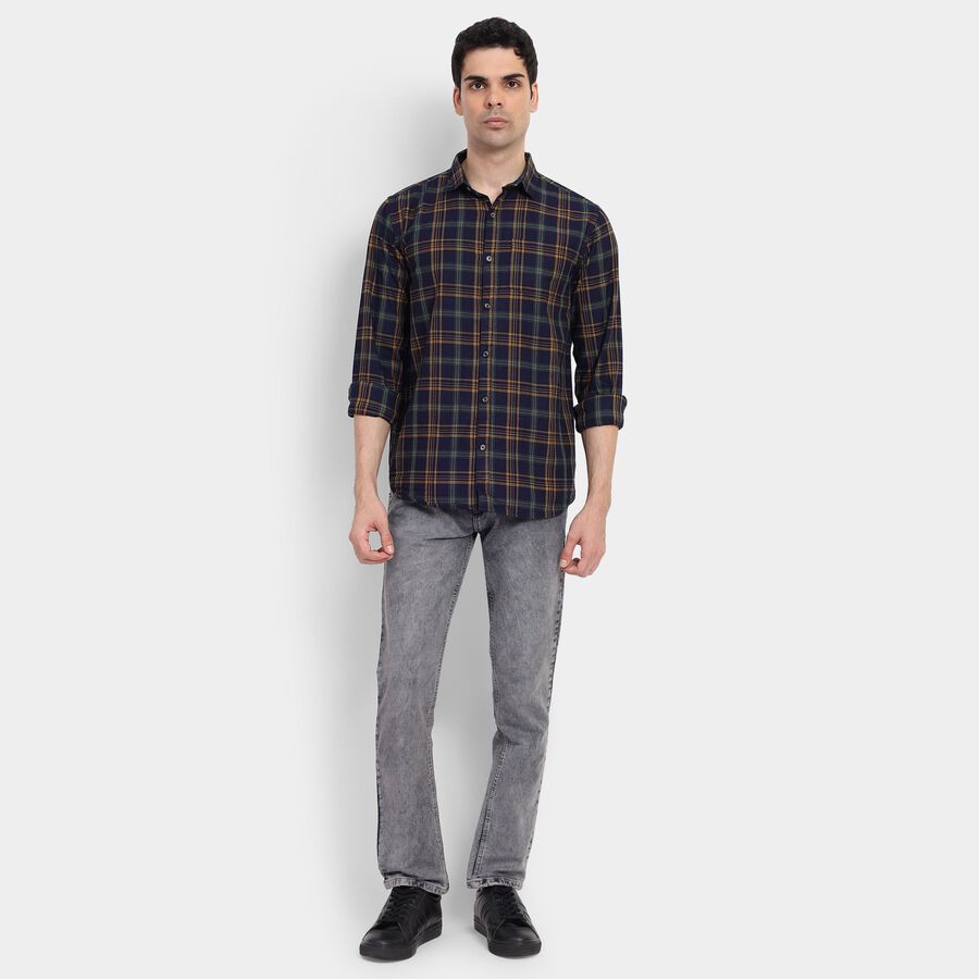 Men's 100% Cotton Casual Shirt , गहरा हरा, large image number null