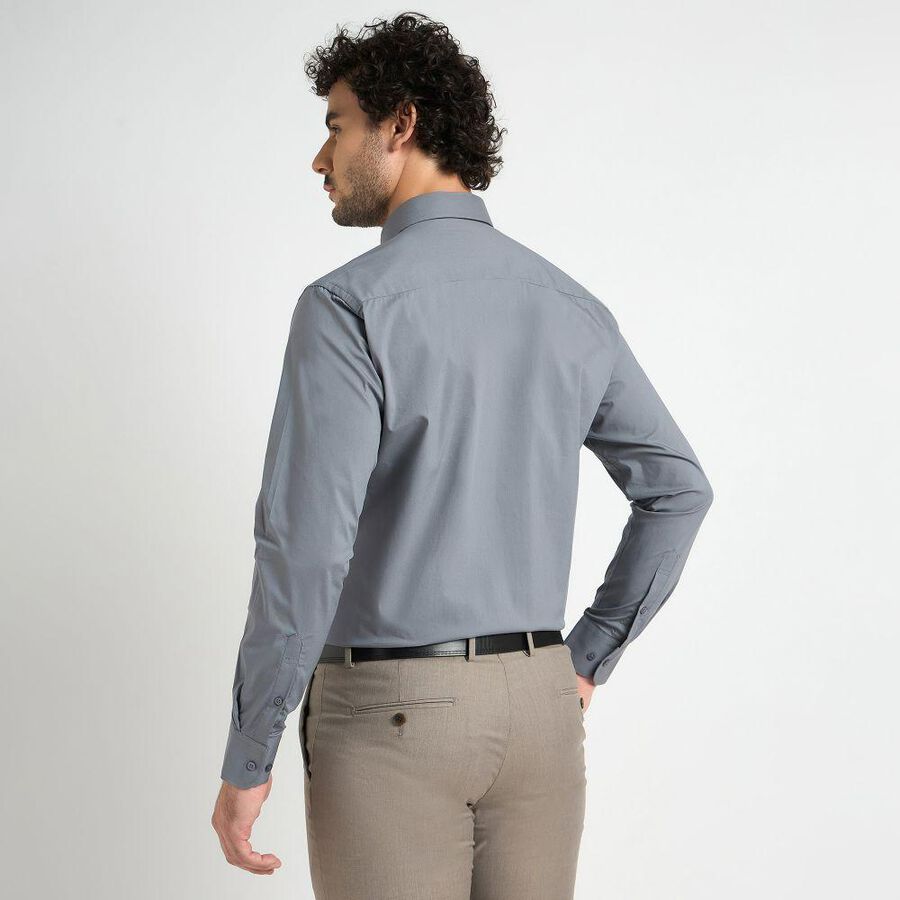 Men's Formal Shirt , गहरा ग्रे, large image number null