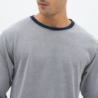 Men's Navy Blue Crew Neck Printed T-Shirt, नेवी ब्लू, small image number null