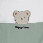 Infants' Mint Cotton Round Neck Bear Appliqu&eacute; Baba Suit, Light Green, small