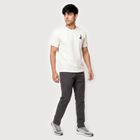 Men's White Round Neck Regular T-Shirt, White, small