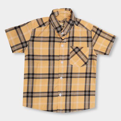 Boys' 100% Cotton Regular Collar Casual Shirt 