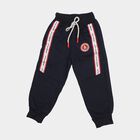 Boys' Navy Blue Jogger Fit Side Striped Pyjama, Navy Blue, small