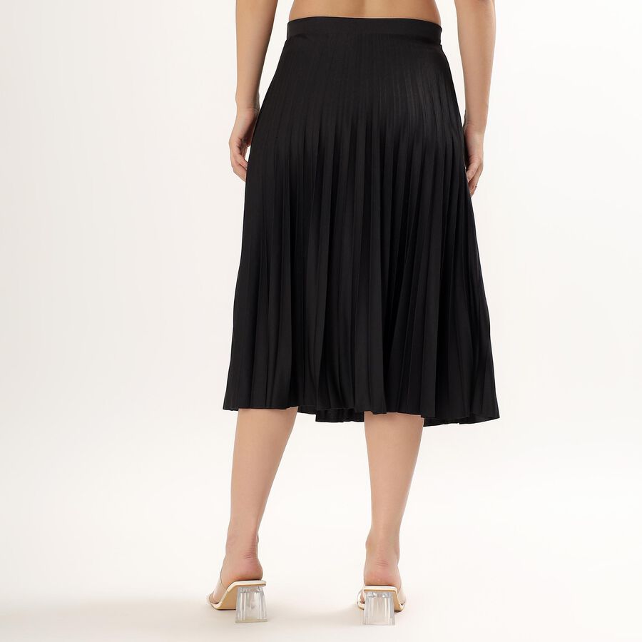 Ladies' Pleated Skirt , काला, large image number null