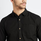 Cotton Solid Casual Shirt, Black, small image number null