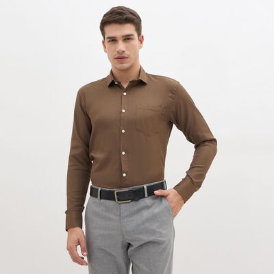 Men's Rich Chocolate Brown Full Sleeve Classic Formal Shirt