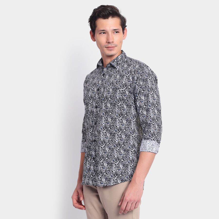 Men's 100% Cotton Casual Shirt, काला, large image number null