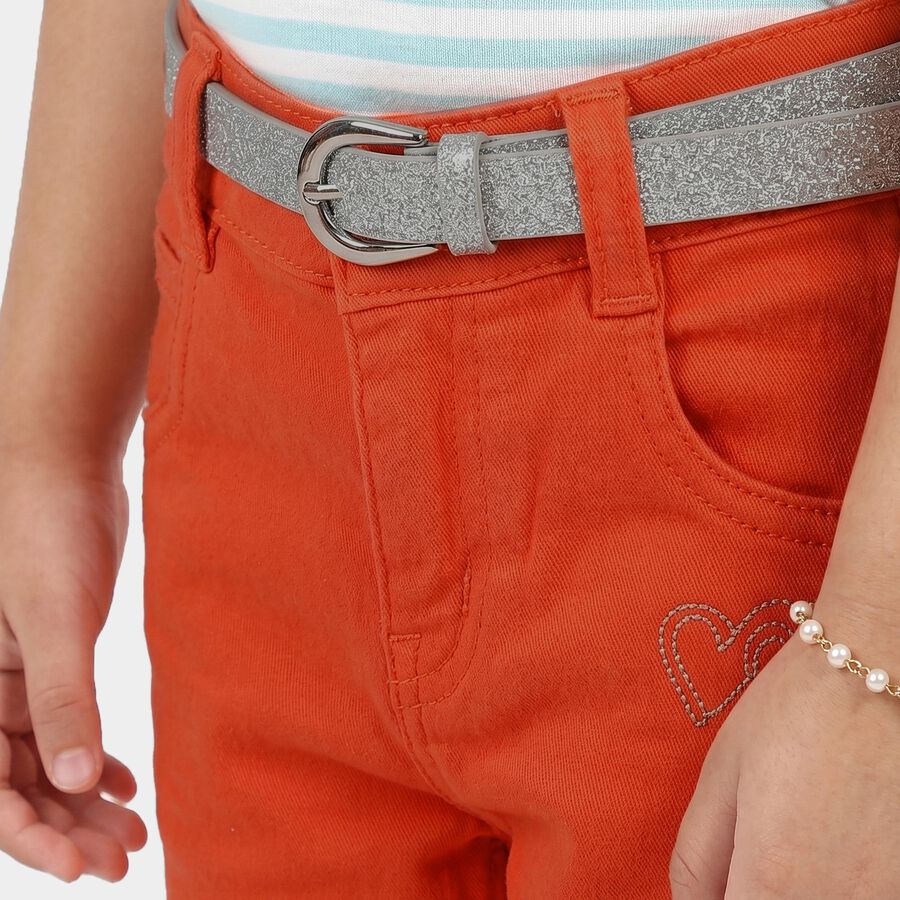 Girls' Jeans, Coral, large