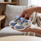 Girls' Blue Velcro Sneakers, Blue, small