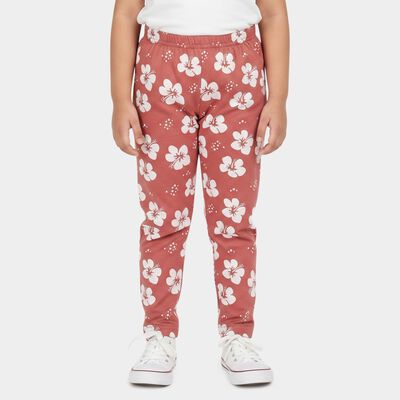 Girls Pink Regular Fit Floral Printed Pyjama