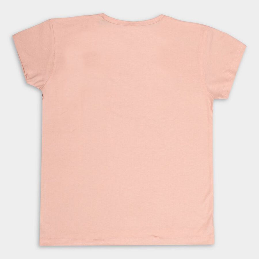 Girls' T-Shirt, पीच, large image number null