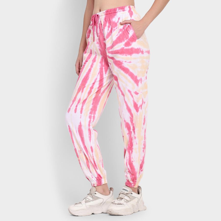 Ladies' 100% Cotton Track Pants , रानी (फ्यूशिया), large image number null