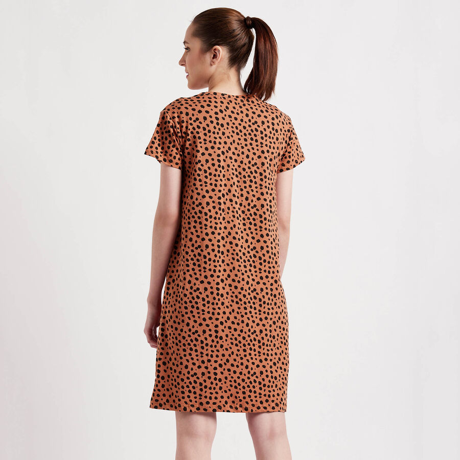 All Over Print Nighty, Brown, large image number null