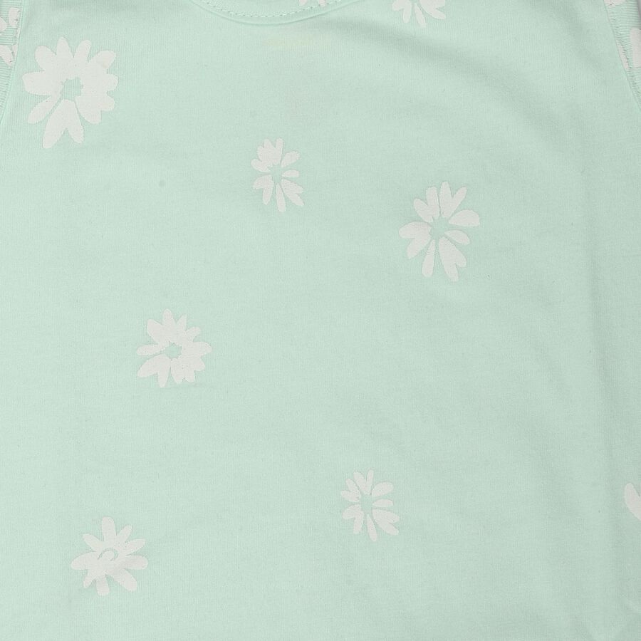 Girls' Frock, हल्का हरा, large