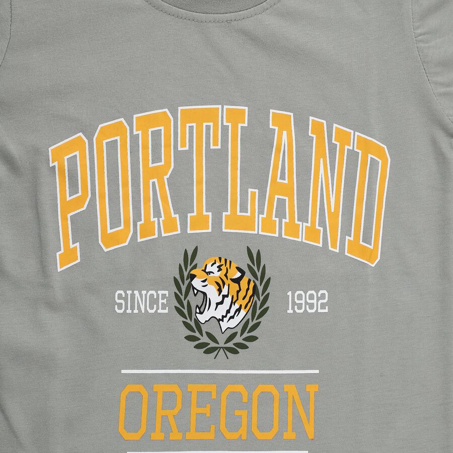 Boys' Half Sleeves T-Shirt, Light Green, large