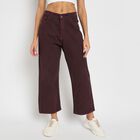 Ladies' Cotton Jeans, मरून, small image number null