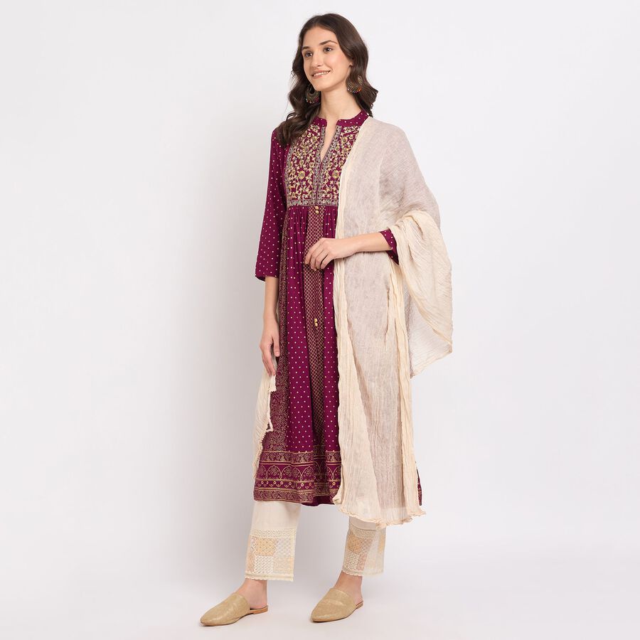 Ladies' Dupatta, Beige, large image number null