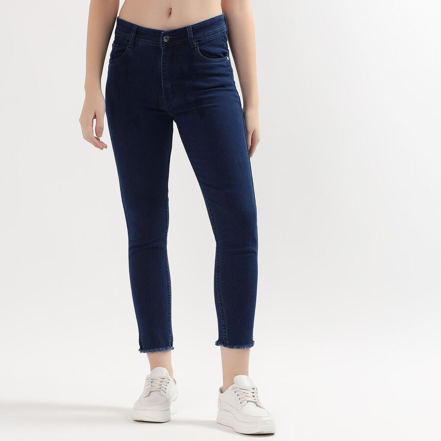 Ladies' Jeans, गहरा नीला, large image number null