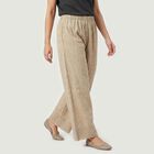 Women's Khaki Regular Fit Solid Palazzos, खाकी, small