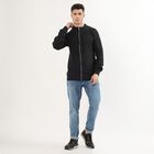 Men's Charcoal Zip Neck Casual Pullover, चारकोल, small image number null