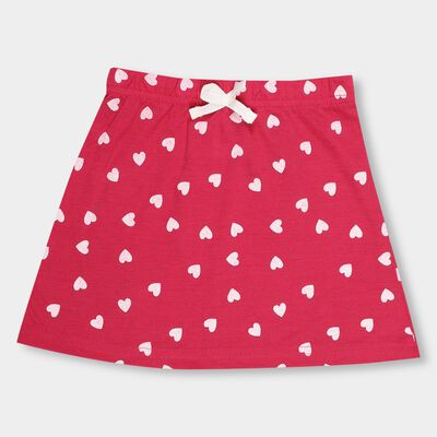 Girls' Multicolor Printed Pull-Up Skirt