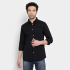 Cotton Solid Formal Shirt, Black, small image number null