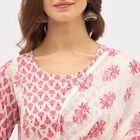 Women's Light Pink Cotton Floral Printed Ethnic Set, Light Pink, small image number null