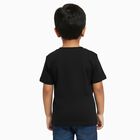 Boys Jet Black Crew Neck Casual T-Shirt, Black, small image number null
