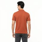 Men's Rust Polo Neck Polo T-Shirt, Rust, small