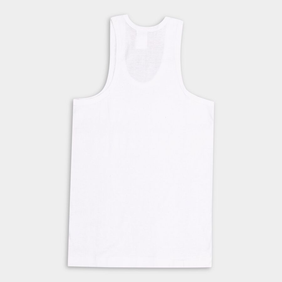 Boys' 100% Cotton Vest (Pack of 2), White, large image number null