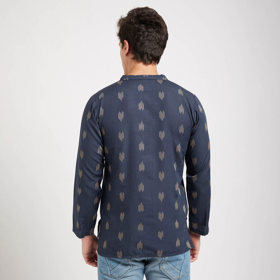 Printed Kurta, Navy Blue, large image number null