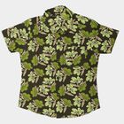 Boys Olive Green Cotton Short Sleeves Collar Regular Fit Shirt, ओलिव, small