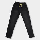Boys' Jet Black Slim Fit Basic Wash Jeans, Black, small image number null