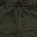 Boys' Olive Regular Fit Elastic Waist Jogger Trousers, Olive, small