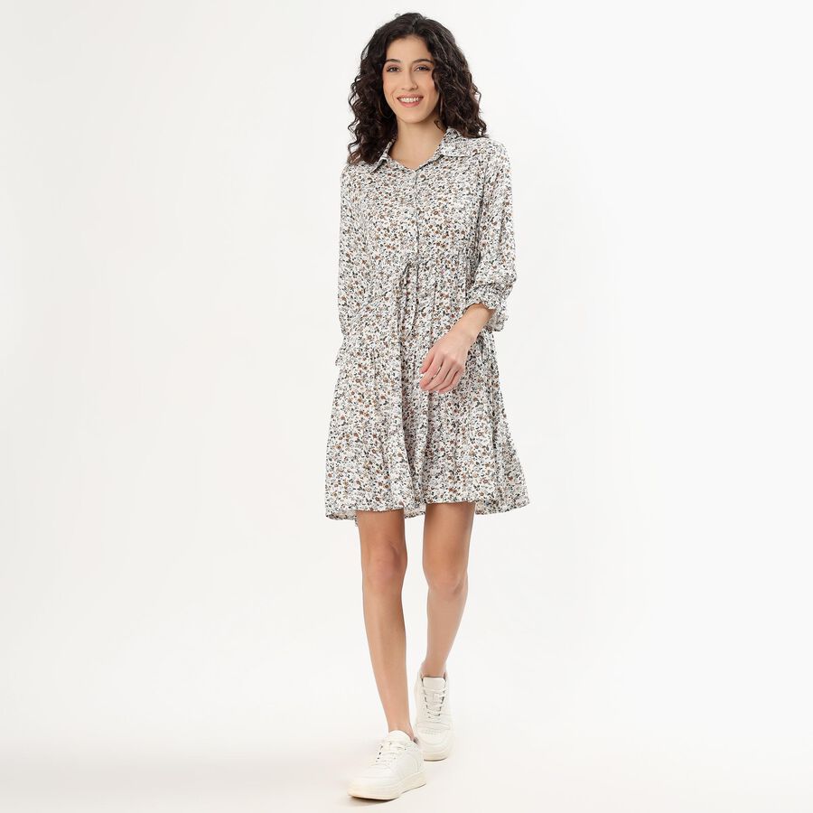 Women's Rich Eggshell White Sleeveless Classic Dress, Off White, large