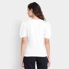 Solid Round Neck T-Shirt, White, small image number null