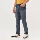 Men's Stonewashed Blue Slim Fit Jeans, Dark Blue, small image number null