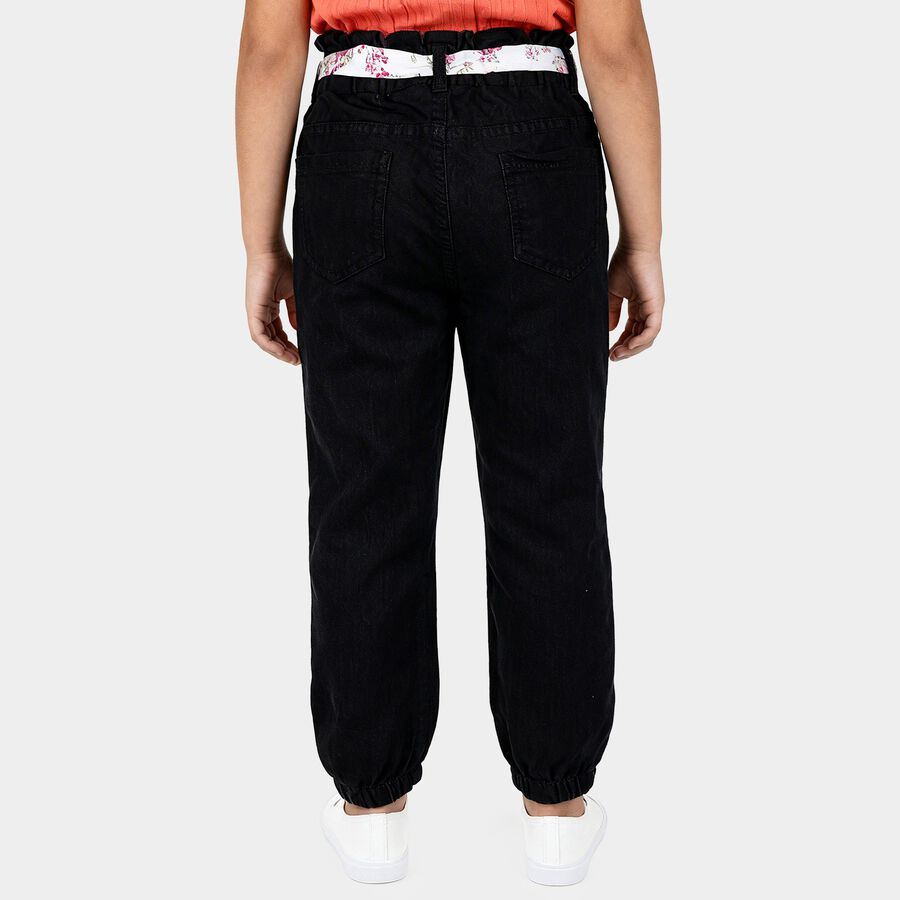 Girls' Black Slim Fit Classic Jeans, Black, large